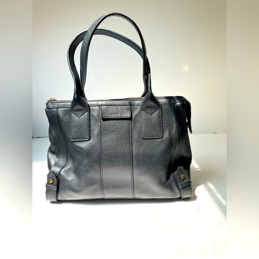 Fossil Leather Tote Bag